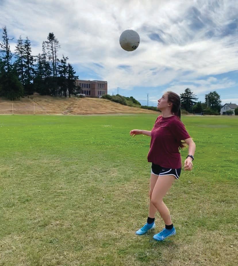 PTHS senior Sorina Johnston has created a solo workout plan to keep her in shape until her basketball season starts in December. Her soccer season, originally set to start this week, was pushed to February.